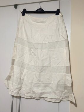 🎀Layered Cream A-Line Skirt - Unbranded